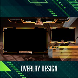 Overlay of golden chocolate frames. Designed for Chocolate City streamer.