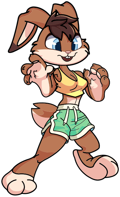 runner rabbit full body