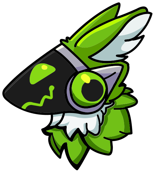 green daft punk fox face